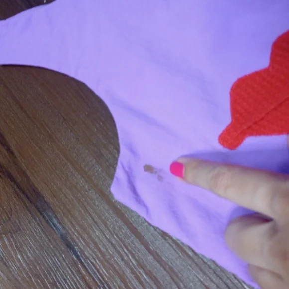 Vintage Chocolate Soup Face Eye Lip Applique Dress - Picture 10 of 10